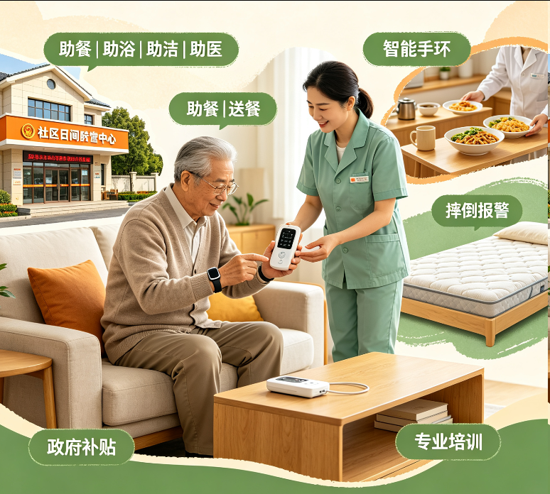 社区养老新模式：老人不出门，服务送上门